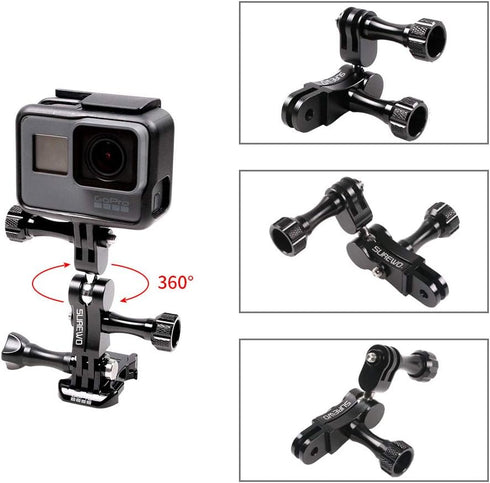 Aluminum Alloy 360 Degree Rotation Ball Joint Mount Adapter, Swivel Arm Mount Pivot Extension for Gopro Hero 13 Black,