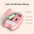 MOFII 2.4GHz Wireless Compact Silent Mouse with Cute Cat Designs, Plug and Play Wireless Opatical Mouse with USB Nano