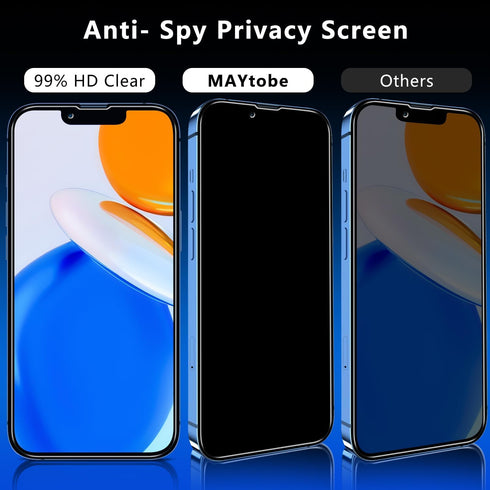 MAYtobe Privacy Screen Protector for iPhone 13 Mini - 2-Pack Tempered Glass, No Bubbles, Anti Scratch, Easy Install