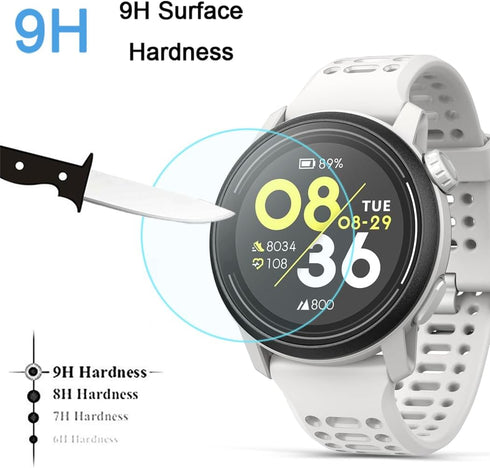 4 Pack Compatible with COROS PACE 3 Watch Screen Protector, Tempered Glass Anti-Scratch Cover Foils - Bubble Free