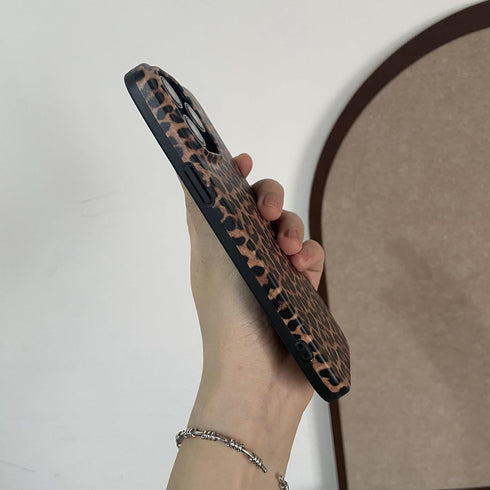 owwiktten 12/12 6.1 inch 12 12pro Brown Cheetah Print Leopard Phone Case for iPhone Pro Retro Trendy Luxury Matte Slim