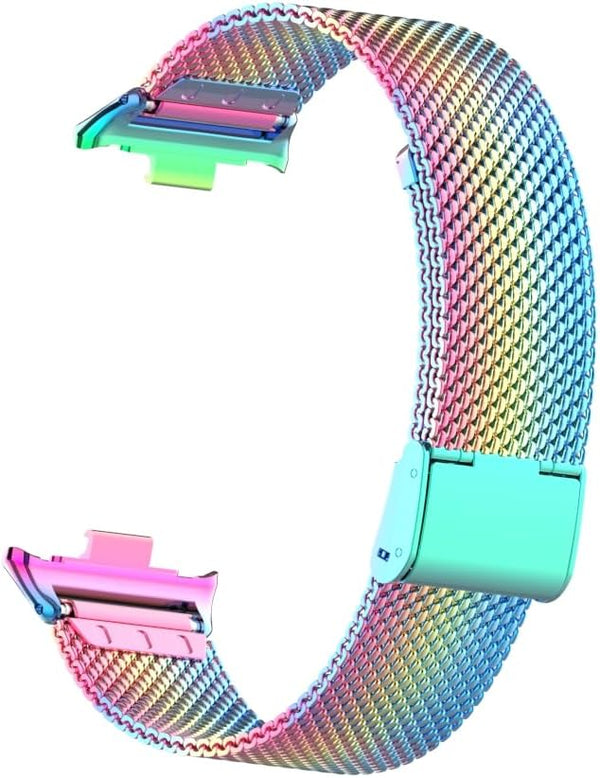 Straps for Xiaomi Mi Band 8 Pro/Redmi Smartwatch 4, Metal Bracelet Protective Frame and 18MM Steel Mesh