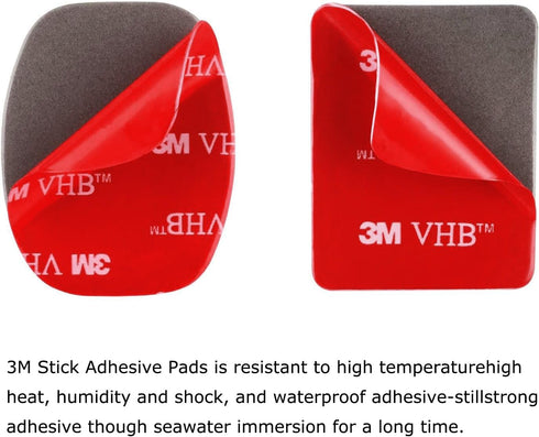 GoPro Curved Flat Helmet Base Mount with 3M Adhesive Pads for GoPro Action Camera