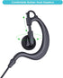 (2 Pack) Walkie Talkie Earpiece, G Shape 2-Pin 2.5mm/3.5mm Headset with PTT Mic for Motorola Two-Way Radios
