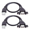 iGreely USB Extension Cable 2Pack, 1Ft/30cm USB 2.0 Panel-Mount Type A Male to Type A Female Cable