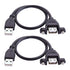 iGreely USB Extension Cable 2Pack, 1Ft/30cm USB 2.0 Panel-Mount Type A Male to Type A Female Cable