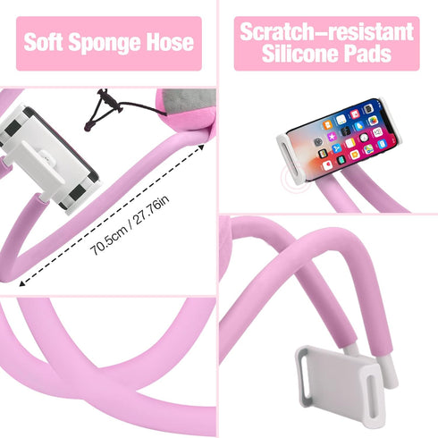 MoKo 360 4"-11" 17/17 Air/17 Pro/17 16/Pro/Pro 15/Pro Neck Phone Holder, Lazy Gooseneck Phone Pillow Holder Bracket