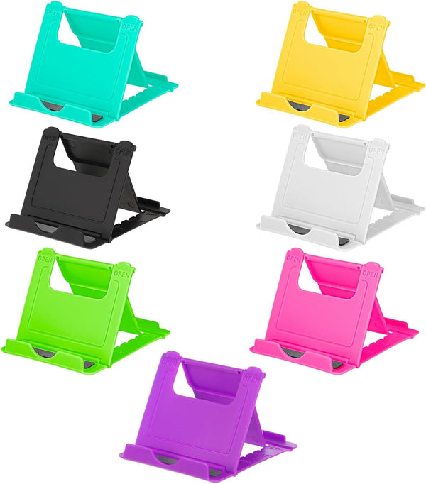 Bruislard 7 Pack Foldable Phone Stands Holder, Multi-Angle Desktop Tablet Stand Portable Universal