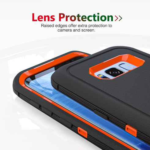 Case for Galaxy S8 with Clip - Heavy-Duty Tough Rugged Shockproof Protective Cover for Samsung Galaxy S8