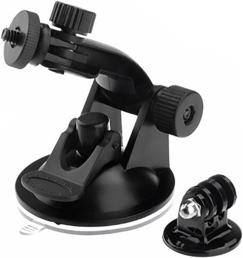 Action Camera Car Suction Cup Mount - Tripod Adapter for GOPRO Hero 6/5/4/3+/3/2/1 and Other Action Cameras