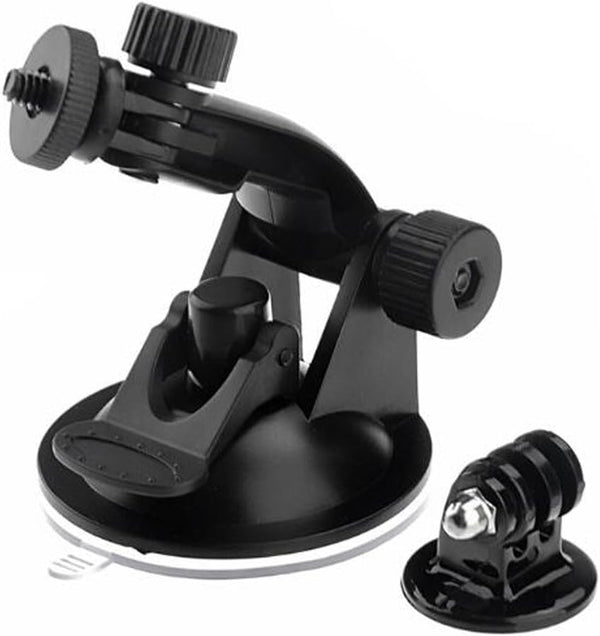 Action Camera Car Suction Cup Mount - Tripod Adapter for GOPRO Hero 6/5/4/3+/3/2/1 and Other Action Cameras