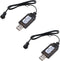 Maxmoral 2PCS 7.4V Black Lithium Polymer Battery USB Charger with SM-3 Plug Suitable