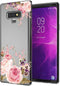 Slim Shockproof Clear TPU Case for Galaxy Note 9 - Flexible Phone Cover with Rose Flower Design