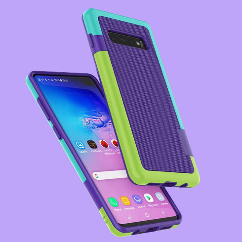 Jeylly for Galaxy S10 Plus Case - Cute Ultra Slim 3 Color Hybrid Impact Full-Body Rugged Cover for Samsung Galaxy
