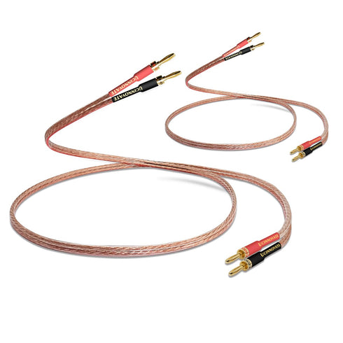 UCINNOVATE 2Pack 4m 13AWG Speaker Cable with Gold Plated Banana Plugs, Pre-Connected HiFi Copper for Home Theater