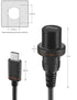 USB Type C 3.1 Male to Female Flush Mount Cable Waterproof Kit for Car Boat Motorcycle, 1 Feet 30 cm