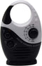 Waterproof Shower Radio, 3V 0.5W Adjustable Volume AM FM Button Speaker for Bathroom Shower, Wireless Radio