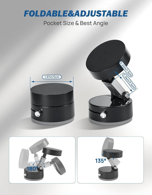JOYTUTUS 16, 15, 14, 13, 12 Phones,Black,1 Pack Shower Phone Holder, Reusable Suction Cup Phone Mount for Shower