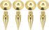 MECCANIXITY 4pcs Adjustable Gold Speaker Spike Kit with Shockproof Copper Isolation Pads for Subwoofer and Audio