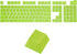 MECCANIXITY 108 Keys Pudding Keycaps Set, OEM Profile 60 Percent ABS for Mechanical Keyboard Layout, Green