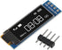 XIITIA 6pcs 0.91 inch I2C SSD1306 128x32 30pin OLED IIC Display Module LCD Screen Driver with Dupont Cables for Arduino