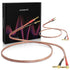 UCINNOVATE 2 Pack 13 AWG Speaker Wire with Gold-Plated Right Angle Banana Plugs, 3m HiFi Audio Cable