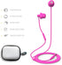 TM Super Mini Total Soft Silicon Earbuds Headphones with Mic for Cellphones, Pink