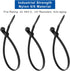 Zip Ties with Screw Hole, 8 inch 48lbs Heavy Duty Nylon for Indoor & Outdoor (Black, 300pcs)