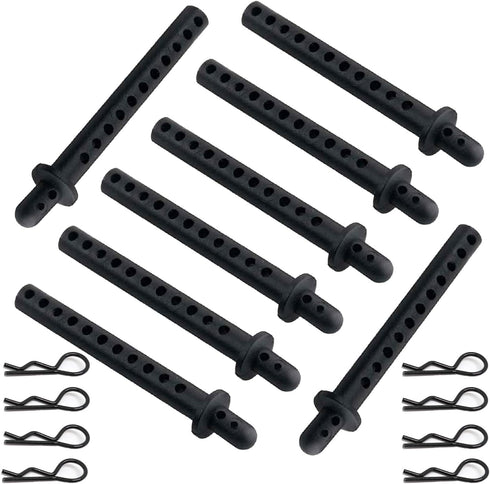 YijiaLink 8-Pack 68mm RC Car Body Shell Post Plastic Holder Mounts with Clips