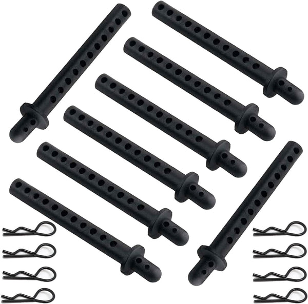 YijiaLink 8-Pack 68mm RC Car Body Shell Post Plastic Holder Mounts with Clips