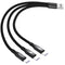 GELRHONR 3 in 1 USB C Splitter Cable, 5A Fast Charge, USB A Male to 3 Type-C, Nylon Braided, 0.65FT (0.2M)