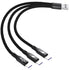 GELRHONR 3 in 1 USB C Splitter Cable, 5A Fast Charge, USB A Male to 3 Type-C, Nylon Braided, 0.65FT (0.2M)