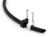 THE CIMPLE CO Single Coaxial Cable Clips, Cat6 Electrical Wire Clip, 1/4 in (6 mm) Nail Clip, White (50 Pieces)