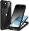 CENHUFO iPhone 15 Case, Built-in Anti Peep Tempered Glass Privacy Screen Protector, Shockproof Clear Cover - Black