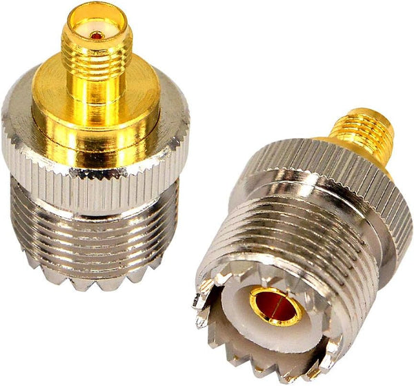 onelinkmore SMA Female to SO239 Female RF Two Way Radio Coax Adapter UHF Jack for CB Radio Walkie Talkie (Pack of 2)