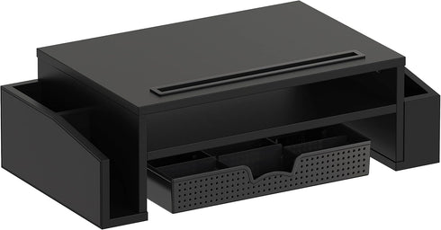 Simple Houseware Desk Monitor Stand Riser with Adjustable Organizer Tray - Black