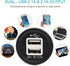 Onwon Dual USB Power Adapter Charger Socket Waterproof Power Outlet 5V 2.1A & 1A for Car, Boat, Marine, RV, Truck.