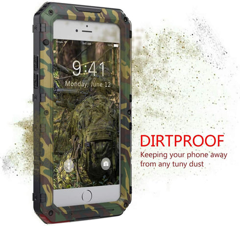 Beasyjoy Heavy Duty Case for iPhone SE 2022/2020, with Screen Protector, Military Grade Shockproof, Camo