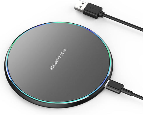 Wireless Charger, 15W Max Fast Charging Pad Compatible with iPhone 15/14/13/12/11 Pro Max, Samsung Galaxy S23/S22