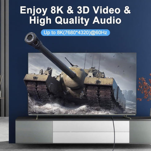 Generic 2M (6.6FT) 48Gbps 8K@60Hz, 4K@120Hz, HDR10, 2.2/2.3, PS3/4/5, Kirei V Wire Ultra High Speed HDMI Cable