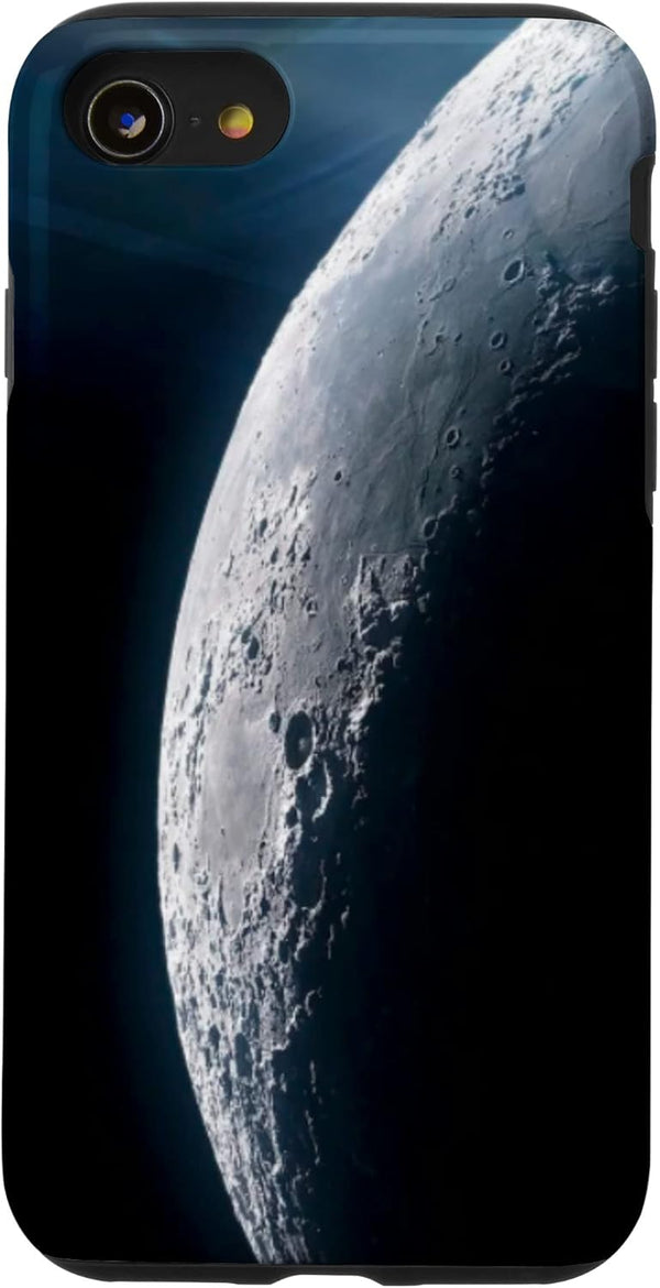 Beautiful Moon Photo Phone Case for iPhone SE (2020), 7, 8 - Side Of Moon Space Photography Design
