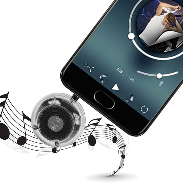 Cuifati Mini 3.5mm Plug Speaker, Soft HiFi Stereo Portable Plug in Speaker with 3.5mm Aux Audio Input for Cellphone,