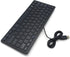 Mini Wired Keyboard (English), Ultra Thin Portable 78 Keys USB Multimedia for Desktop, Laptop, Windows