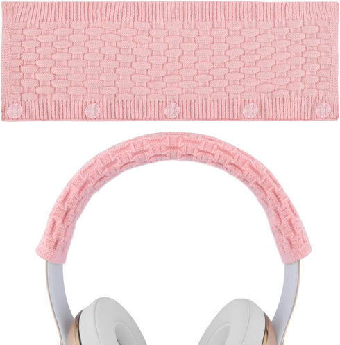 Geekria Knit Fabric Headband Cover for Beats, Bose, AKG, Sennheiser, Sony, Audio-Technica, Easy DIY Installation (Pink)