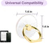 Cell Phone Ring Holder, Transparent 360° Rotation Finger Stand, Clear Kickstand Compatible with Most Phones, Tablets
