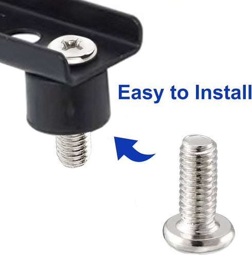 uxcell 10 Pieces M4 x 10mm TV Mount Screws, Stainless Steel, Silver Tone for Computer TV LCD Monitor