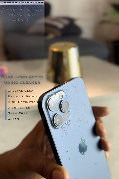 Touchscreen Mist Spray Cleaner, Lens & Screen Cleaner for Laptop, MacBook, iPhone, Android, 2 in 1 Spray & Microfiber