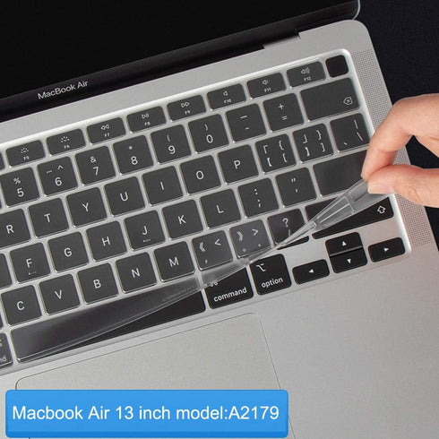 Ultra Thin Clear Keyboard Cover Protector, Soft TPU Skin for MacBook Air 13 inch Model A2237 A2179