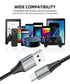 1ft Micro USB Cable 3-Pack, Nylon Braided Fast Charger for Samsung Galaxy S7, S6, Note 5, PS4 & More.