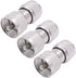 Fancasee PL259 Barrel Connector, Male to Male PL259 Coupler, 3-Pack UHF Coaxial Adapter for CB Ham Radio Antenna Cable